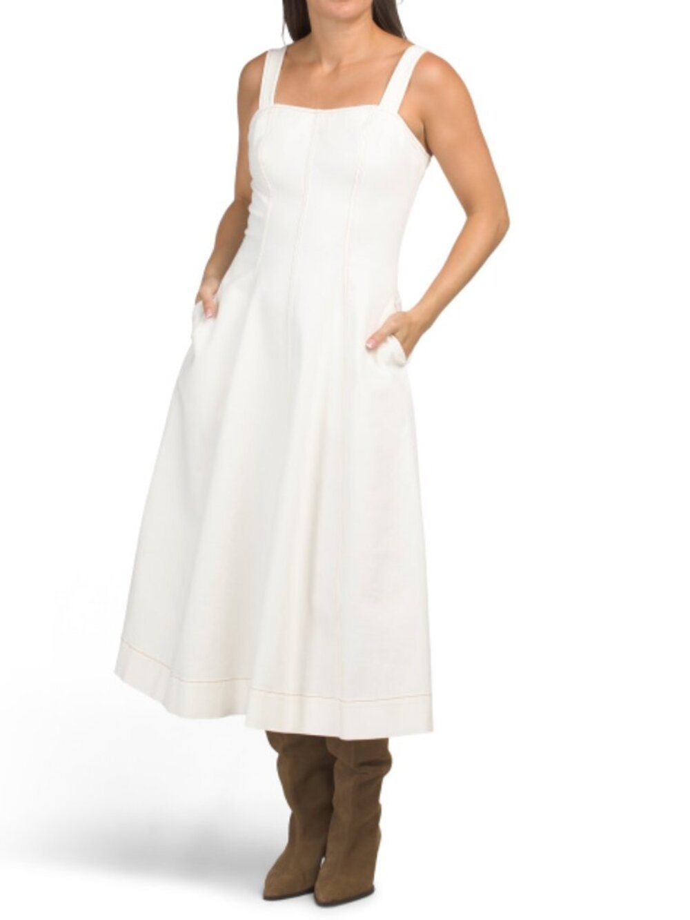 REBECCA TAYLOR Cora Denim Midi Dress